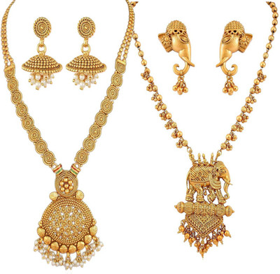 YouBella Alloy Gold Jewellery Set(Pack of 1)