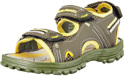 

Bubblegummers Boys Velcro Strappy Sandals(Green, Green yellow