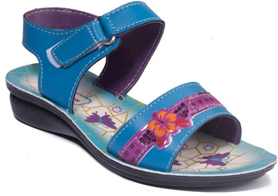 

Khadim's Girls Velcro Flats(Blue