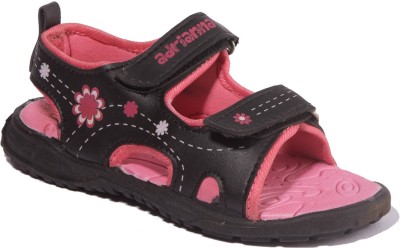 

Khadim's Girls Velcro Strappy Sandals(Black