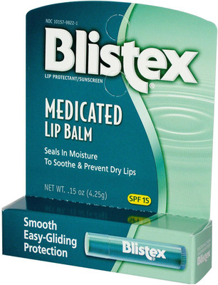 

Blistex Medicated Lip Balm, Lip Protectant/Sunscreen, SPF 15, .15 oz (4.25 g) NA(Pack of: 1, 1 g)