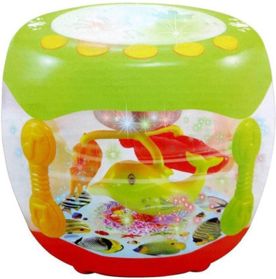 

Amazzing Battery Operated Drum Rotating Lamp Light with Musical Instrument Sounds (Multicolor)(Multicolor)