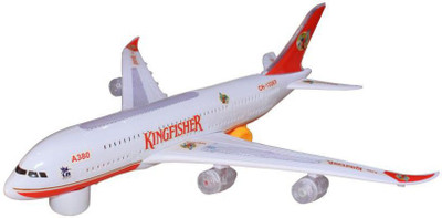 

Oneclickshopping A380 Kingfisher AirBus Aeroplane Battery Operated With Light and Sound(Multicolor)