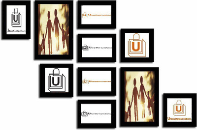 

Urban Monk Creations Wood Photo Frame(Black, 10 Photos)