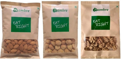 

Hambre Dry Fruit Combo, Almond+Walnut+Apricot, 750g (250x3), Pack of 3, Almonds, Walnuts, Apricots(750 g, Pouch)
