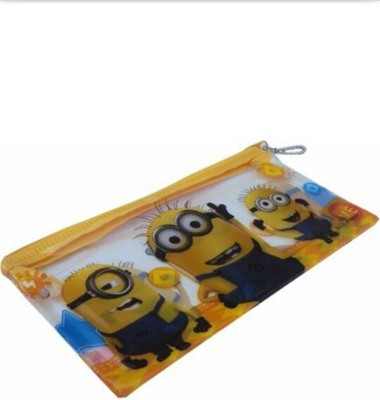 

JMD minion birthday return gift pouch cartoon Art Polyester Pencil Boxes(Set of 12, Multicolor)