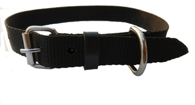 kuze Plain Dog Collar Charm(Black, Round)