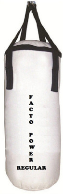 

FACTO POWER Regular 5.0 Feet Long, CANVAS Material, White Color, Unfilled with Hanging Straps Hanging Bag(5.0, 60 kg)