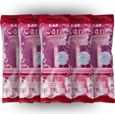

Kai Can 1 Blade Body Razor for Women (5 razors)(Pack of 5)