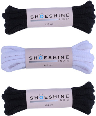 

Shoeshine India oval round sports shoelace (W2) pack of 3 pairs Shoe Lace(Multi Set of 3)