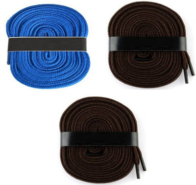 

Fashion Gateway 36 Inch Sports Shoe Cotton 05 Shoe Lace(Brown, Brown, Blue Set of 3)