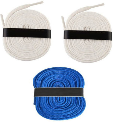 

Fashion Gateway 36 Inch Sports Shoe Cotton 12 Shoe Lace(White, White, Blue Set of 3)