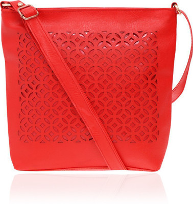

minaar Women Evening/Party, Casual, Formal Red Leatherette, PU Sling Bag