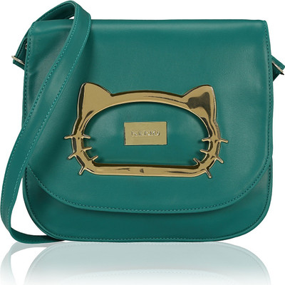 

Kleio Women Casual Green Leatherette Sling Bag