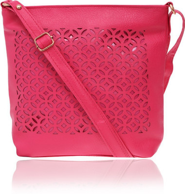 

minaar Women Evening/Party, Casual, Formal Pink Leatherette, PU Sling Bag
