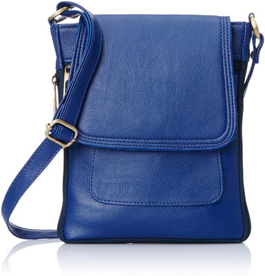 

Ratan's Girls Evening/Party Blue Leatherette Sling Bag