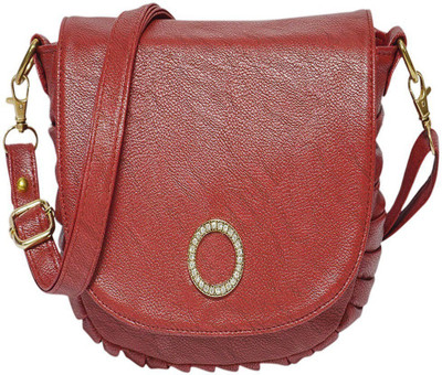 

minaar Women Evening/Party, Casual, Formal Red Leatherette Sling Bag