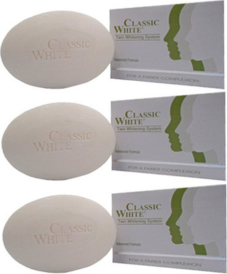 

CLASSIC WHITE TWIN WHITENING SOAP(85 g, Pack of 3)