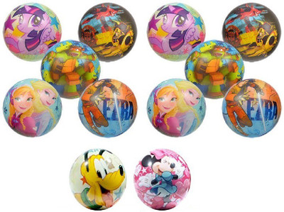 

ReneReit Cute Funny Disney Face Squeeze Ball Set of 12 - 5 cm(Multicolor)
