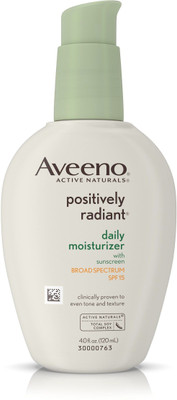 

Aveeno Positively Radiant Daily Moisturizer With Sunscreen Spf 15, 4 Oz - SPF 15(120 ml)