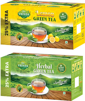 

Shri Vrinda Caring for Life Herbal Green Tea Unflavoured, Lemon Green Tea(50 Bags, Box)