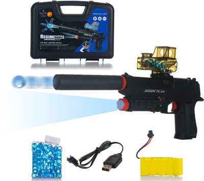 

Wishkey Rechargeable Battery Operated Water Crystal Bullet Gun Toy Set with Jelly shots and Flashlight for kids(Multicolor)