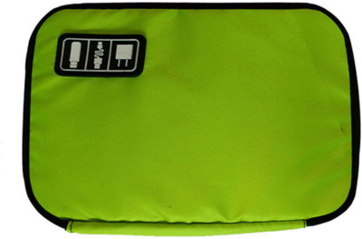 

Jholmaal High Grade Nylon Waterproof Travel Electronics Accessories Organiser Bag Case for Chargers Cables etc,Accessories Bag(Green)