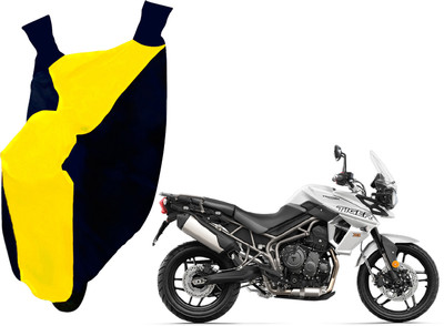 AUTO PEARL Two Wheeler Cover for Triumph(Tiger 800 XR, Yellow, Blue)