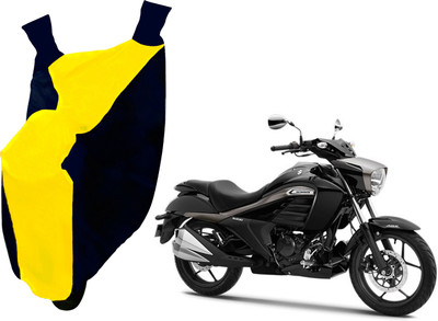 AUTO PEARL Two Wheeler Cover for Suzuki(GSX, Yellow, Blue)