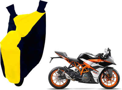 AUTO PEARL Two Wheeler Cover for KTM(RC 390, Yellow, Blue)