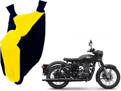 AUTO PEARL Two Wheeler Cover for Royal Enfield(SS, Yellow, Blue)