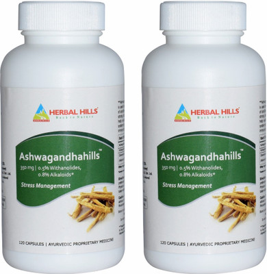 

Herbal Hills Ashwagandhahills 120 Capsule (Pack of 2)(240 mg)