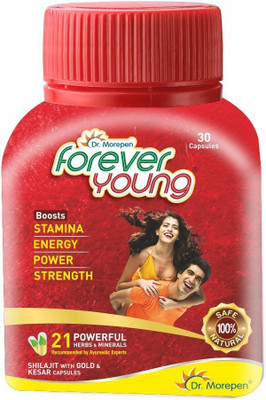 

Dr. Morepen Forever Young 30 Capsules With Shilajit And Gold Extracts Ayurvedic(30 No)