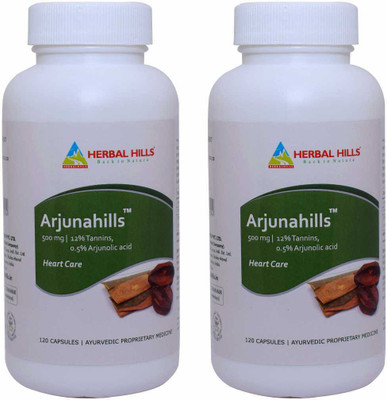 

Herbal Hills Arjunahills - 120 Capsule (Pack of 2)(500 mg)