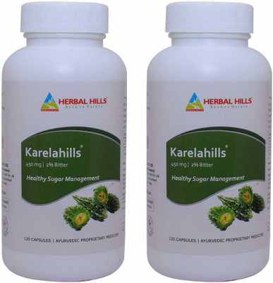 

Herbal Hills Karelahills 120 Capsules (Pack of 2)(450 mg)