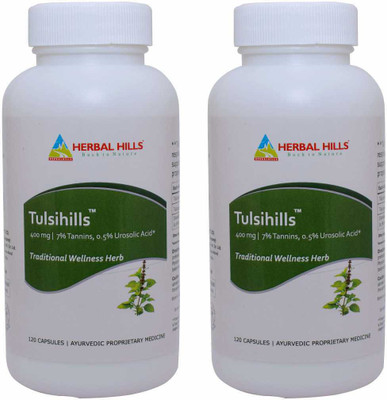 

Herbal Hills Tulsihills 120 Capsule (Pack of 2)(400 mg)