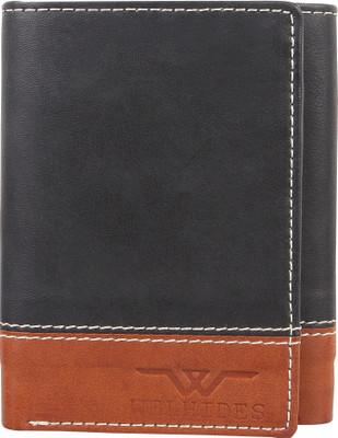 

WELHIDES Men Black Artificial Leather Wallet(6 Card Slots), Black:brown