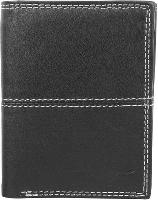 

WELHIDES Men Black Artificial Leather Wallet(3 Card Slots)