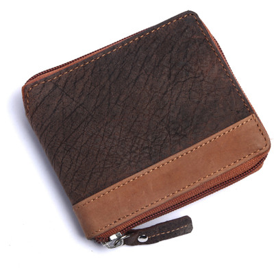 

Hidestitch Men Brown, Tan Genuine Leather Wallet(4 Card Slots), Brown-05