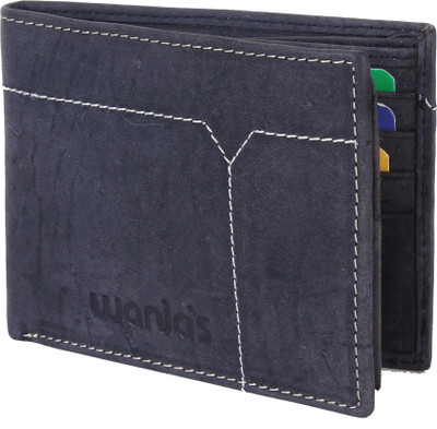 

Wanias Men Black Genuine Leather Wallet(12 Card Slots), Vintage black