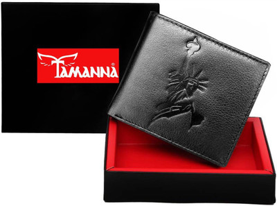 

Tamanna Men Black Genuine Leather Wallet(1 Card Slot)