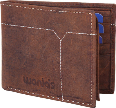 

Wanias Men Tan Genuine Leather Wallet(12 Card Slots), Vintage tan
