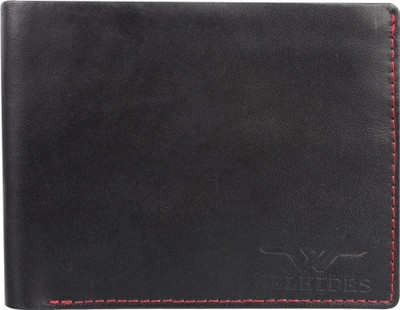 

WELHIDES Men Black Genuine Leather Wallet(7 Card Slots)