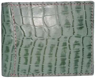 

TOUGH Men Green Genuine Leather Wallet(7 Card Slots)