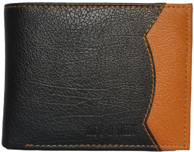 

Hide & Sleek Men Casual Black, Tan Artificial Leather Wallet(6 Card Slots), Multi-536