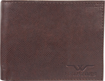 WELHIDES Men Tan Genuine Leather Wallet(4 Card Slots)