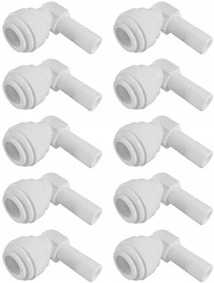

KRPLUS Elbow Connector 3/8" x 3/8" Quick Connect QC RO System Parts Fittings (10) Solid Filter Cartridge(0.1, Pack of 10)