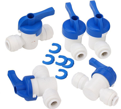 

KRPLUS Equal Straight OD Tube Ball Valve Quick Connect Fitting 1/4 RO Water System Pack of 5 Solid Filter Cartridge(0.1, Pack of 5)