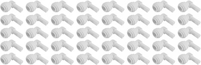 

KRPLUS Elbow Connector 3/8" x 3/8" Quick Connect QC RO System Parts Fittings (40) Solid Filter Cartridge(0.1, Pack of 40)