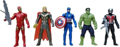 

Collectionmart 5 in 1 Twist and Move Avengers Super Hero Action Figure Play Set(Multicolor)